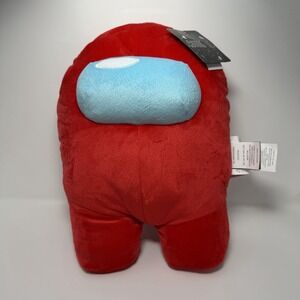 New Among Us Plush Kid's Pillow Buddy 15" Soft Squishy Red CREW MATE Gaming Toy